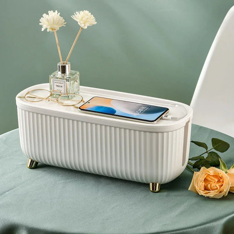 Nordic Plug Board Storage Box Cable Wire Organizer Case Socket Wireless WiFi Router Bracelet Desktop Data Line Plug Holder Shelf