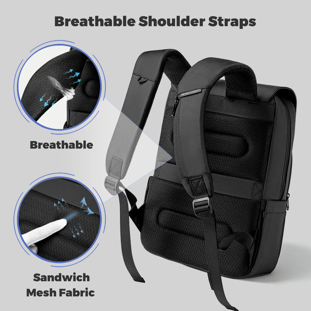 HK Vintage Backpack for Men 15.6 inch Laptop Backpack with Magnetic Flap Waterproof Travel Commuter Bag College Bookbag Daypack