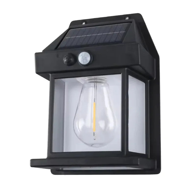 Solar Lights Outdoor Exterior Wall Lamp Retro Motion Sensor Atmosphere Lighting Solar Powered Desk Table Lamp for Home Decor