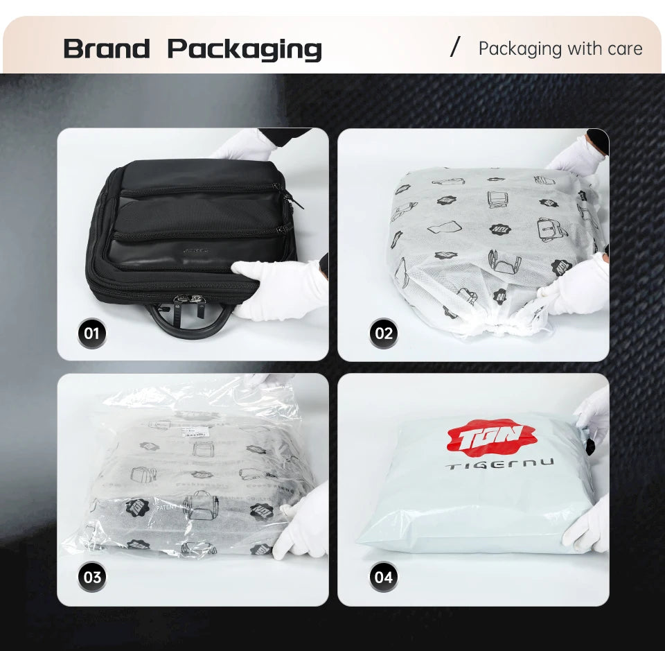 Tigernu Durable Fashion Backpack Men Large‑Capacity Travel Backpack With Shoes Pocket 180° Opening Bags Male School Backpack Lap