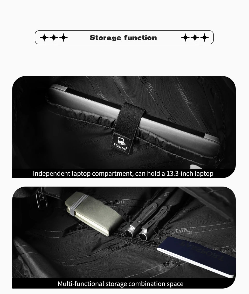 Tigernu Fashion Shoulder Bags For Men Crossbody Bags Male Expandable Bags 13.3inch Laptop Bag Messenger Bag Boys Handbag Sling