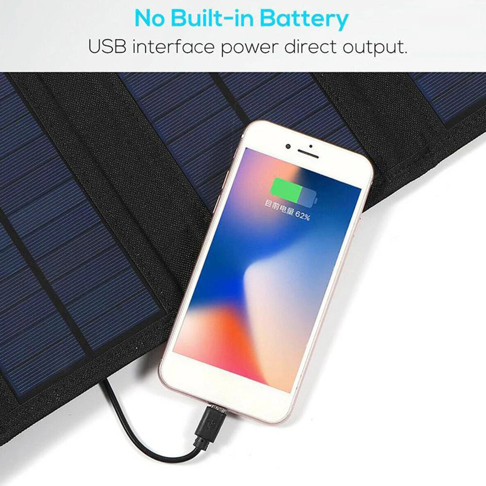 Portable USB Foldable Solar Panel, Folding Solar Panels For Travel, Mobile Phone Charging Bank, Flashlight, Fan, Mobile Phone Ba