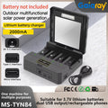 Solar Lithium Battery Smart Charger Type-C USB Four-Slot Multi-Function Outdoor Charger for 3.7V 18650/26650/21700 Batteries