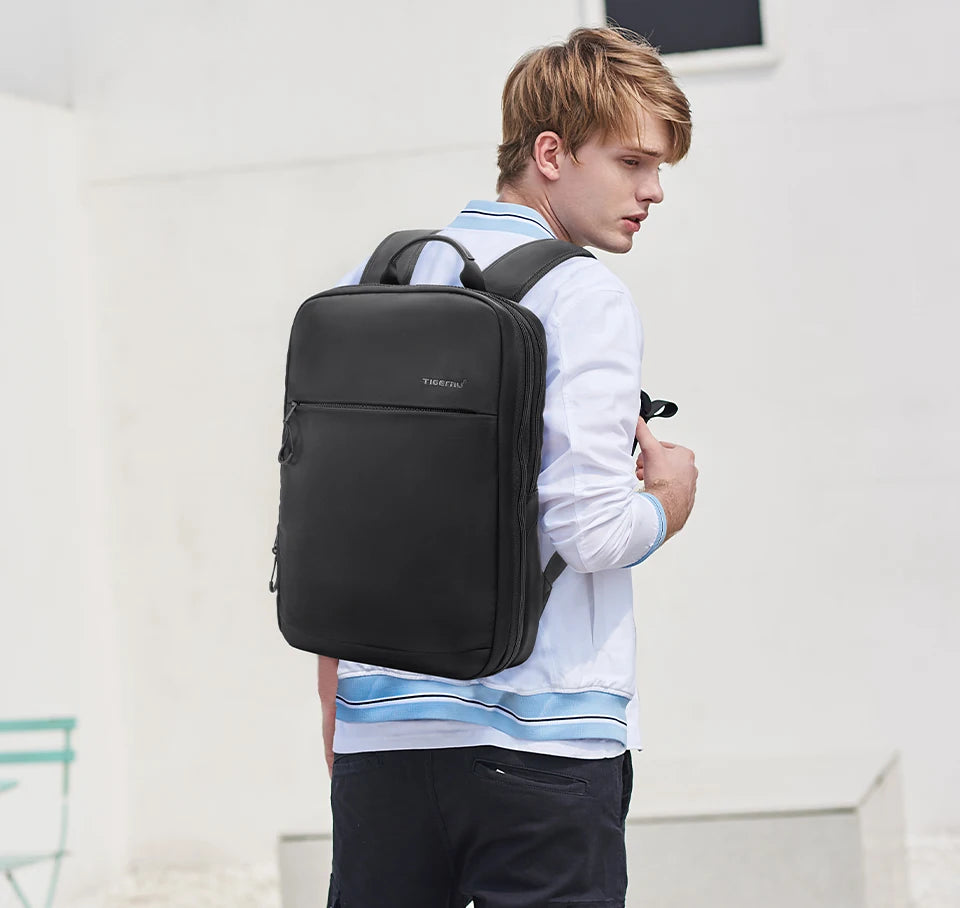 Tigernu Expandable Backpacks For Men 15.6inch Laptop Backpack Bags College Thin Travel Bags Male Lightweight Schoolbag Knapsack