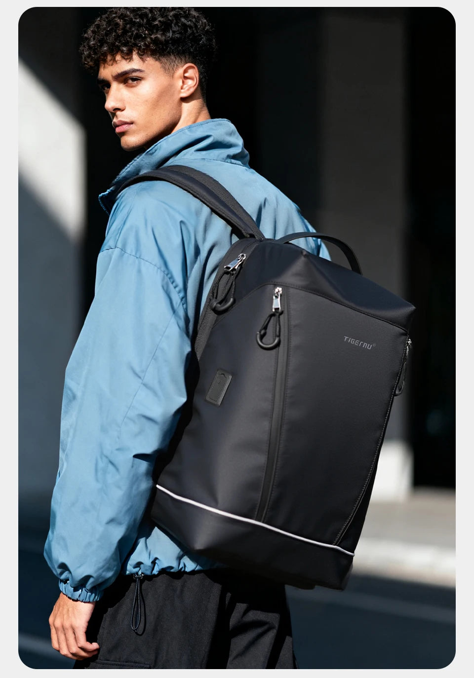 Tigernu Fashion Backpack Men Travel Backpack With Shoes Pocket 180° Opening Bags Male School Backpack Laptop Backpacks Schoolbag