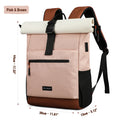 HK Multifunction Backpack for Women 15.6 inch Laptop Notebook Backpack Expandable School Bag Large Capacity Travel Daypack Pink