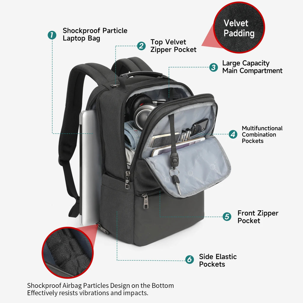 Tigernu Men Expandable Backpack 15.6-19inch Laptop Backpack For Men RFID Anti Theft Bag Travel Bag Schoolbag Cabin Bags Knapsack