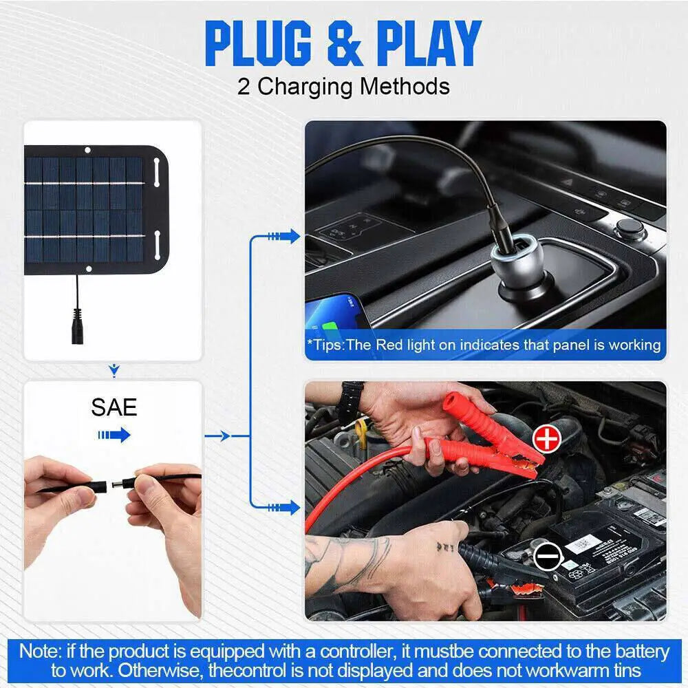 30W Solar Charger System IP65 Car Battery Solar Panel Charging Kit 18V Solar Battery Charger Board For Car RV Boat Motorcycle