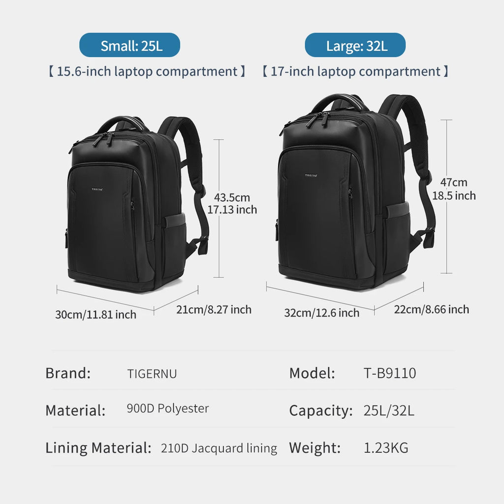Tigernu Travel Backpacks for Men 14 15.6 17inch Laptop Backpacks Business Backpack Bags for Travel Knapsack Schoolbag
