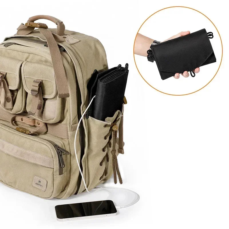 Heavy-Duty 800W Portable Solar Charger with High-Speed USB-C & USB-A Ports Ideal for Charging Power Stations Off-Grid