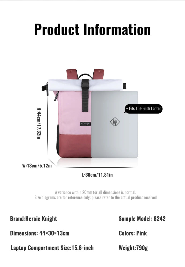 HK Large Capacity Travel Backpack Waterproof 15.6 inch Laptop Backpack With USB Charge Casual Business Travel Bag for Men Women