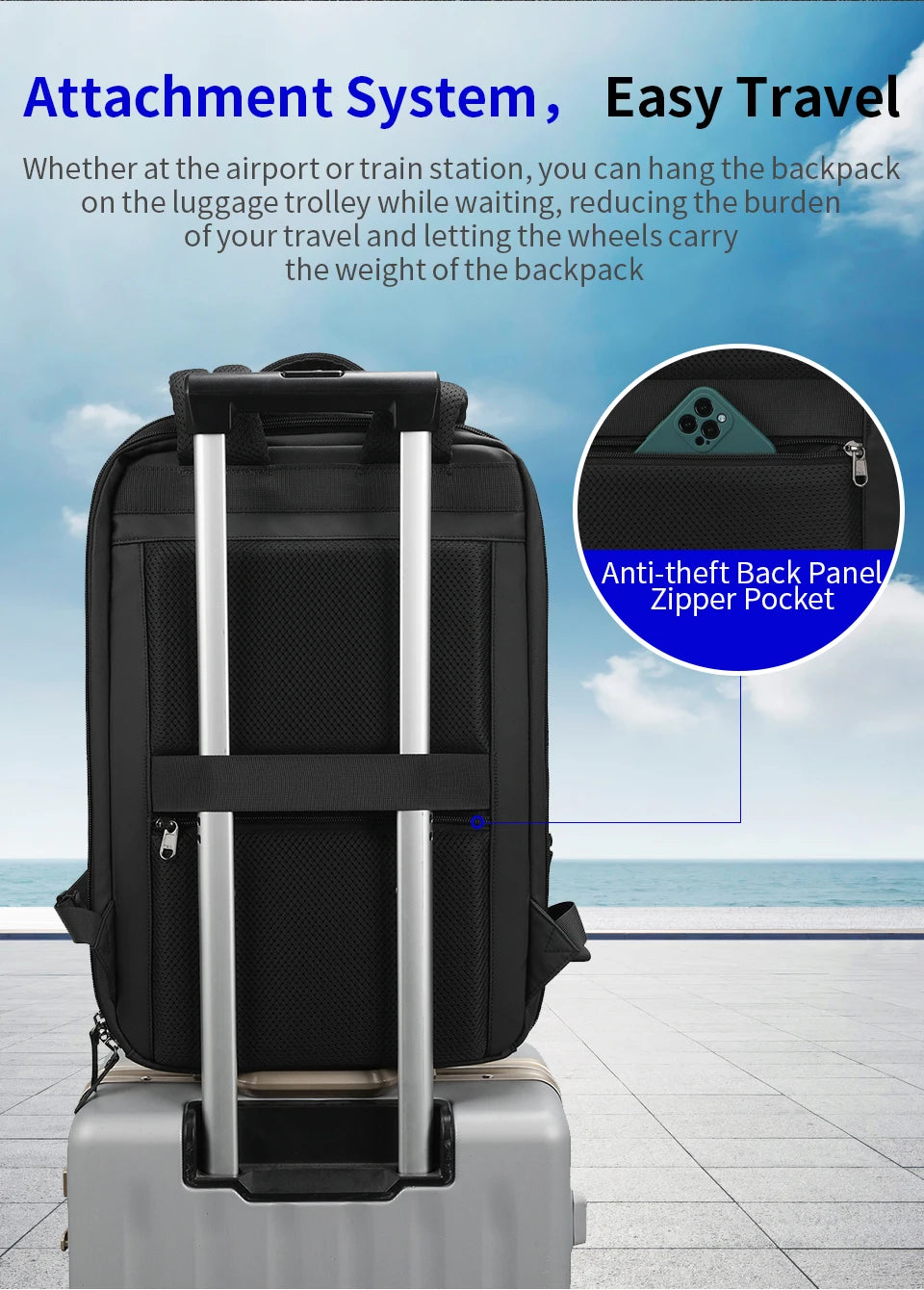 Tigernu Men Backpack 15.6 17inch Laptop Backpacks Bag Thin Backpack Anti-theft Bag Male Travel Backpack School Backpack Business