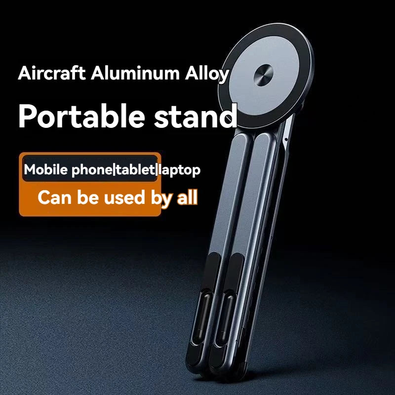 Multifunctional Magnetic Phone Holder Handheld Selfle Stick Foldable Tripod Portable Desk Stand for iPhone ipad Tablet Laptop