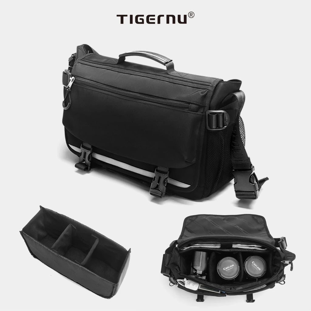 Tigernu Men's Shoulder Bags Waterproof Camera Bag Fashion Messenger Bags For Men Crossbody Bags Outdoor Pack Video Bags Travel