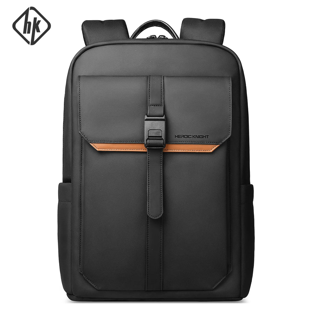HK Vintage Flap Backpack for Men Waterproof 15.6 inch Laptop Backpack Casual College School Computer Bag Travel Backpack Daypack