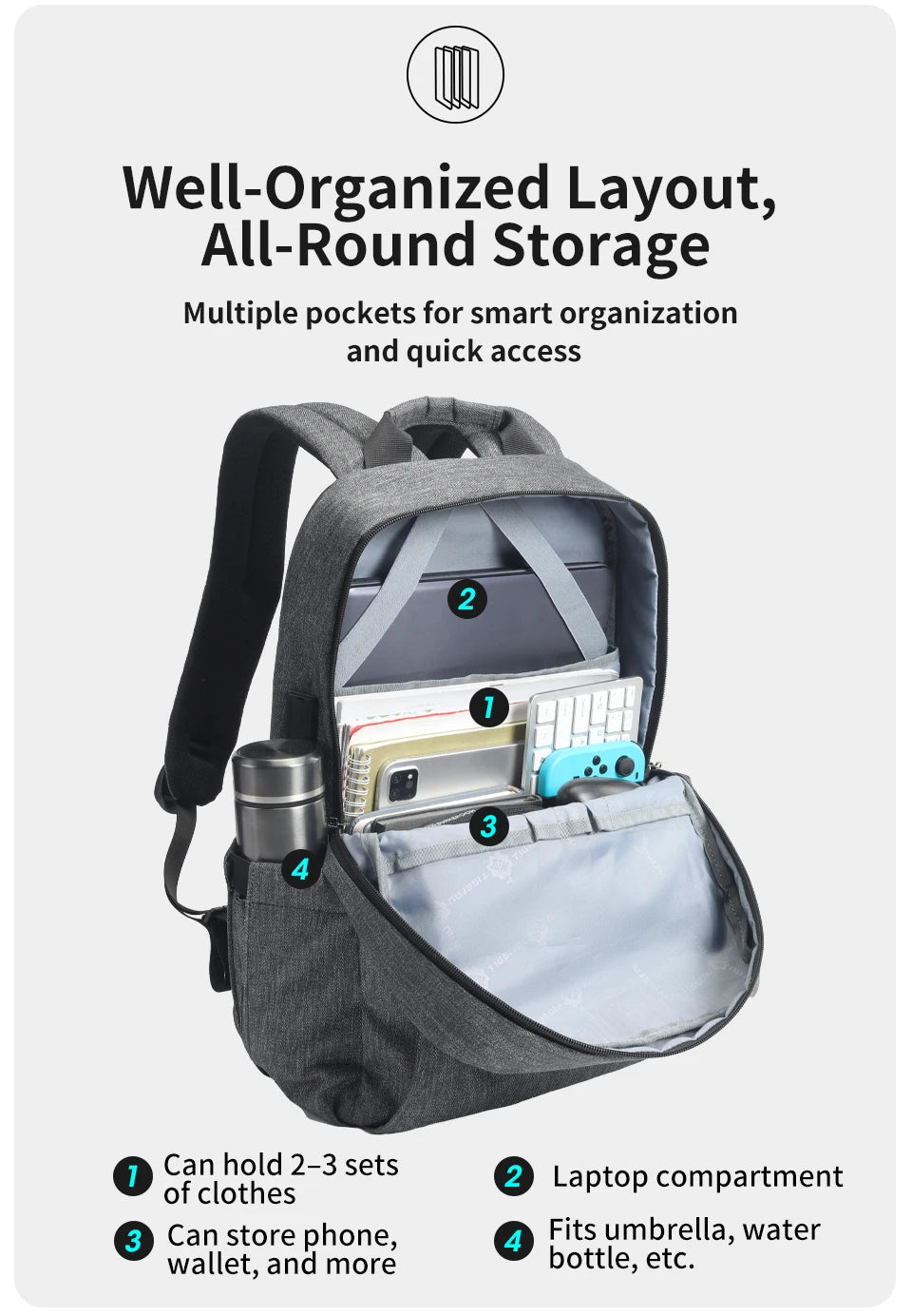Tigernu Backpack Men Anti theft 15.6" Laptop Backpack Men Waterproof Bags Male Travel Backpack USB Charging School Backpack Bags