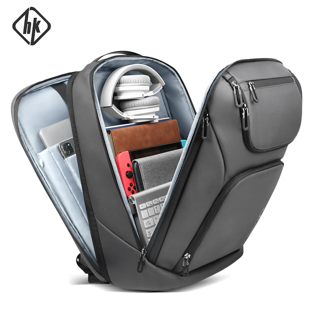 HK Travel Business Backpack for Men Large Capacity 17 Inch Laptop Backpack Multifunctional Anti-Theft Backpack Weekender Daypack