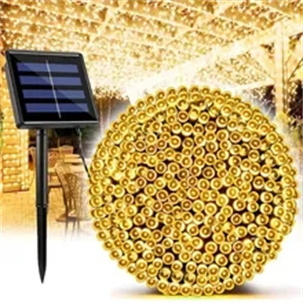 Solar String Lights Outdoor 20/50/100/200 LED Solar Waterproof Lights with 8 Lighting Mode Garland Lights for Tree Party Decor