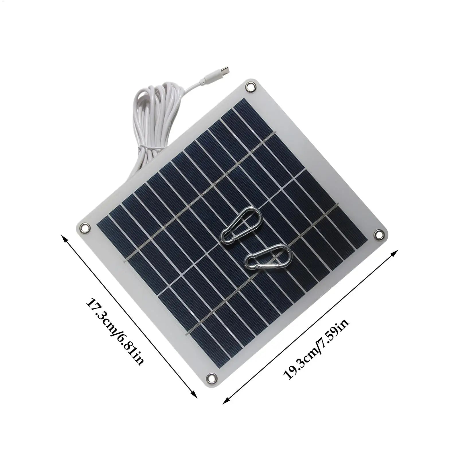 Solar Panel Charger 50W 12V Type-C Waterproof Home Supplies Type-C Solar Panel Charger for Hiking Backpacking Travel Urgency