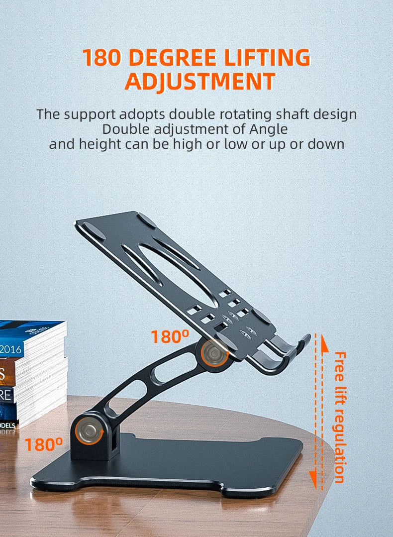 Aluminum Alloy Desktop Mobile Phone Stand Foldable iPad Tablet Support Cell Phone Desk Bracket Lazy Holder For Smartphone Mount