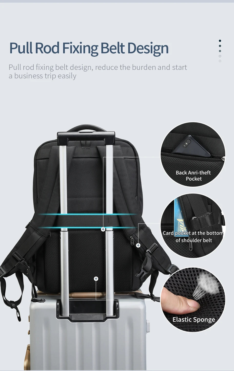 Tigernu Men Backpacks 14-15.6-17inch Laptop Backpack For Men Travel Backpacks Bags For College Business Male Backpacks Knapsack