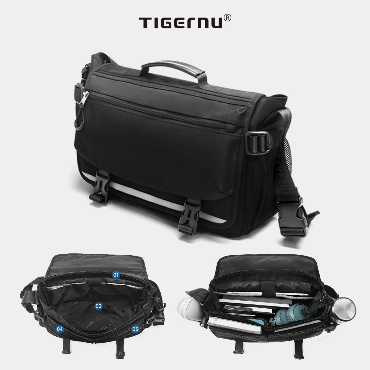 Tigernu Men's Shoulder Bags Waterproof Camera Bag Fashion Messenger Bags For Men Crossbody Bags Outdoor Pack Video Bags Travel