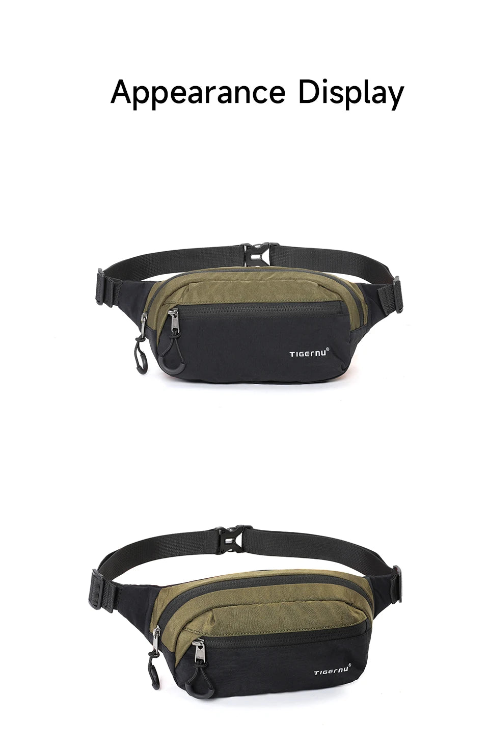 Tigernu Waist Pack Fanny Packs For Men Chest Bags Man Belt Pouch Casual Hip Sack Light Weight Shoulder Bag For Men Crossbody Bag