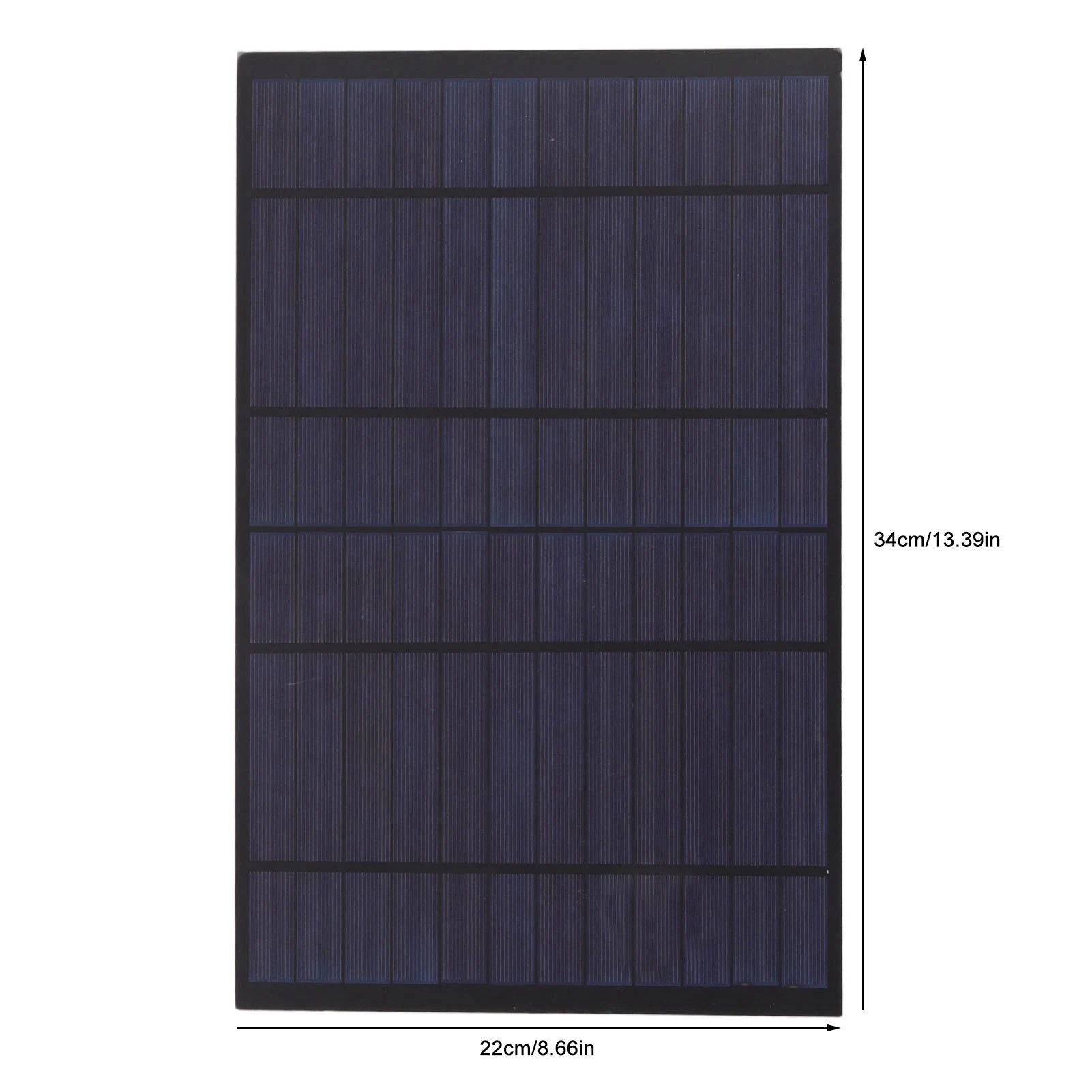6V 10W Outdoor Solar Panel Charger Polycrystalline Silicon 1660mA Solar Charger Plate for Camping Hiking Mountaineering