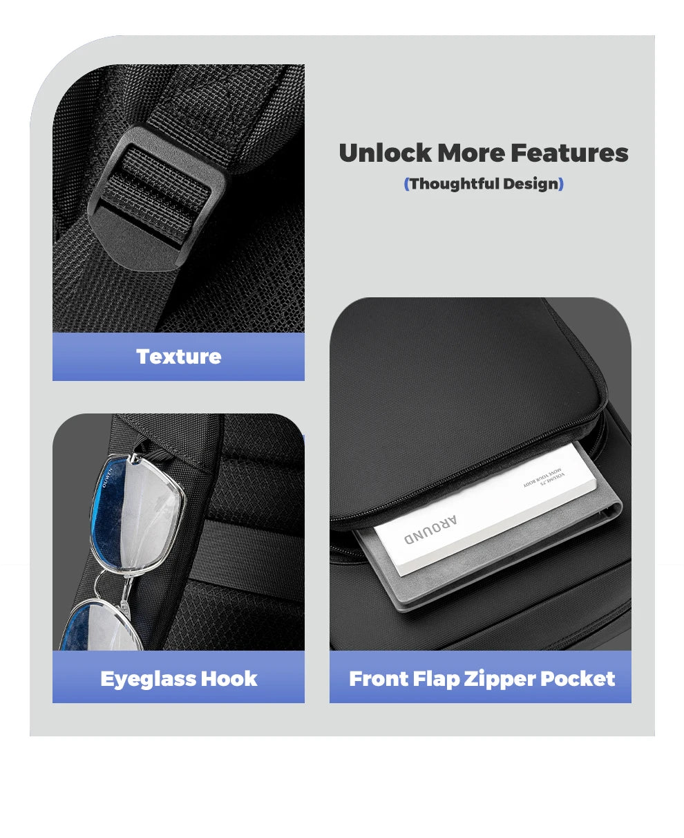 HK Vintage Backpack for Men 15.6 inch Laptop Backpack with Magnetic Flap Waterproof Travel Commuter Bag College Bookbag Daypack