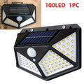Solar Lights Outdoor 458 LED Solar Wall Lamp Waterproof Wireless Motion Sensor Security 3 Modes Garden Fence Yard Deck Garage
