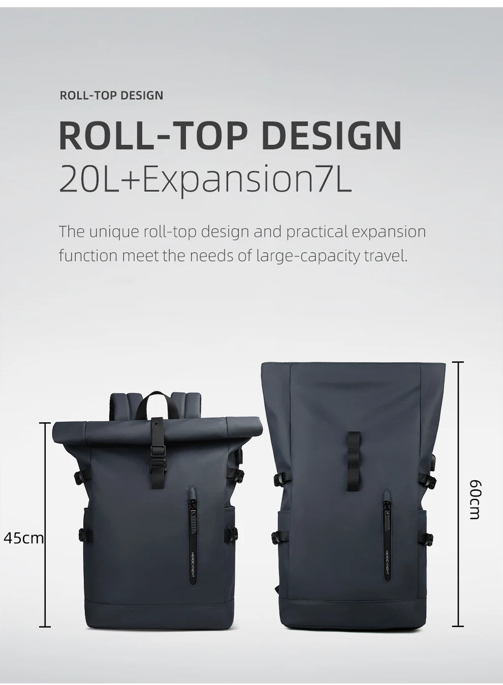 HK Large 15.6 Inch Laptop Backpack Men Anti-Theft Travel Backpack for Business University Bicycle School Backpack With USB Port