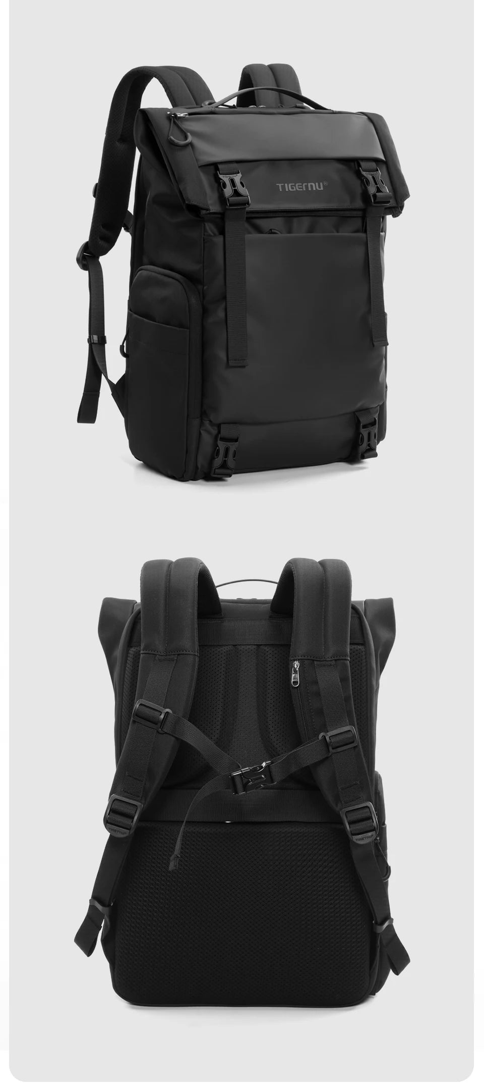 Tigernu Travel Backpack Male TPU Waterproof Backpack Men Bags Expandable Men's Backpack Business Bags School Backpack