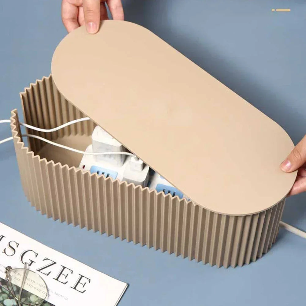 2024 Nordic Plug Board Storage Box Cable Wire Organizer Case Socket Wireless WiFi Router Bracelet Desktop Data Line Holder Shelf