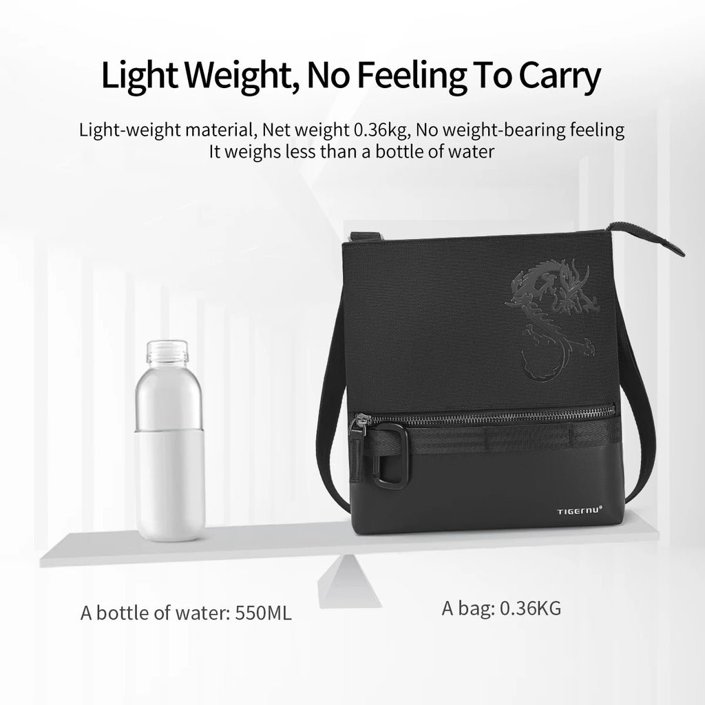 Tigernu Crossbody Bags For Men Chinese Style Shoulder Bags Mini Bag Travel Bags For Men Dragon Series