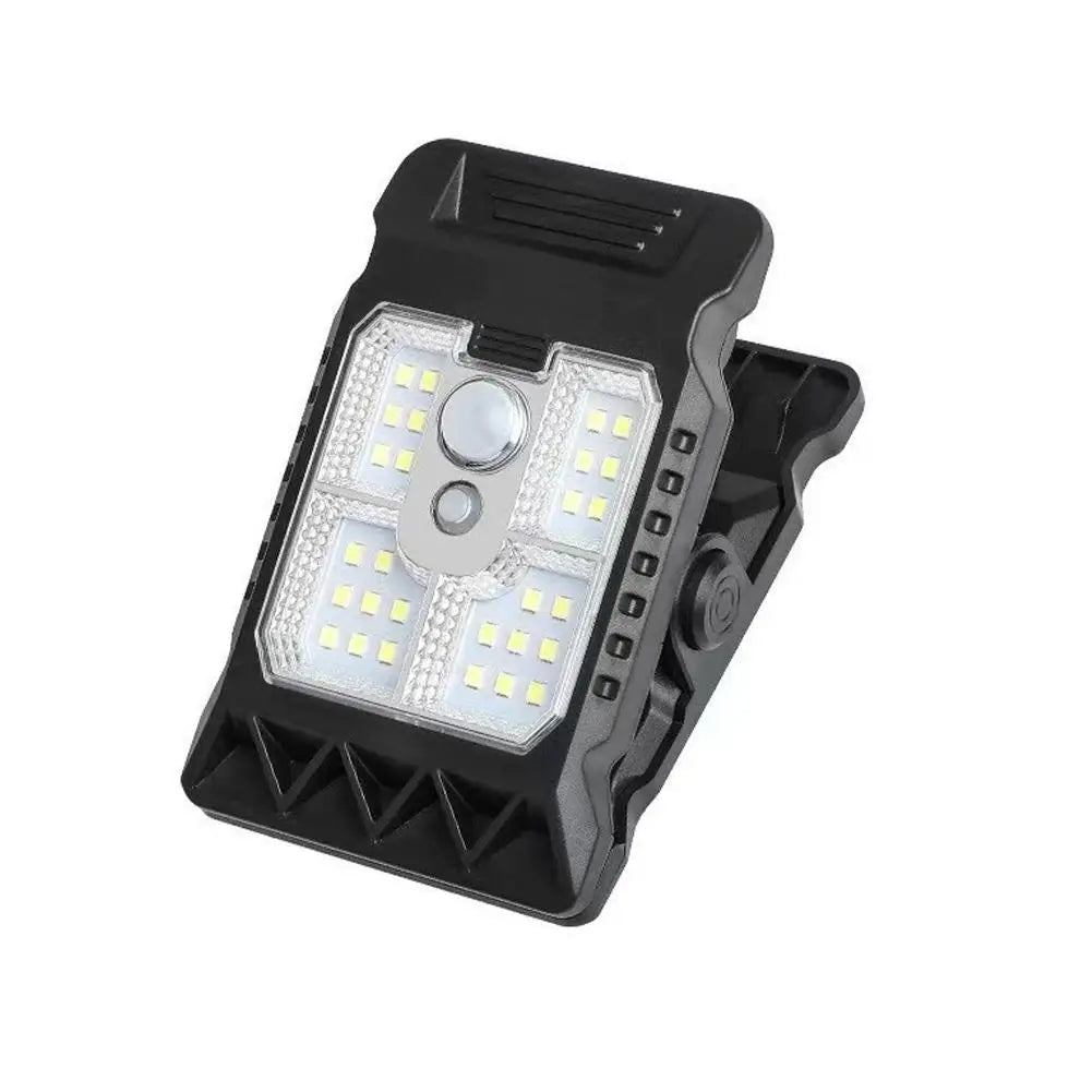 Solar Smart Lighting Outdoor LED Solar Clip Light Portable Waterproof Body Sensor Lamp Courtyard Garden Lamp Patio Home Camping