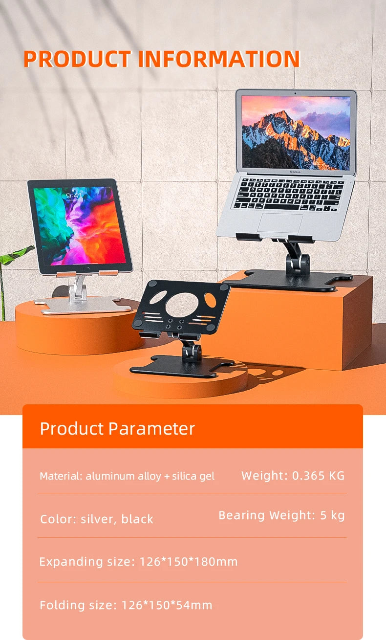 Aluminum Alloy Desktop Mobile Phone Stand Foldable iPad Tablet Support Cell Phone Desk Bracket Lazy Holder For Smartphone Mount