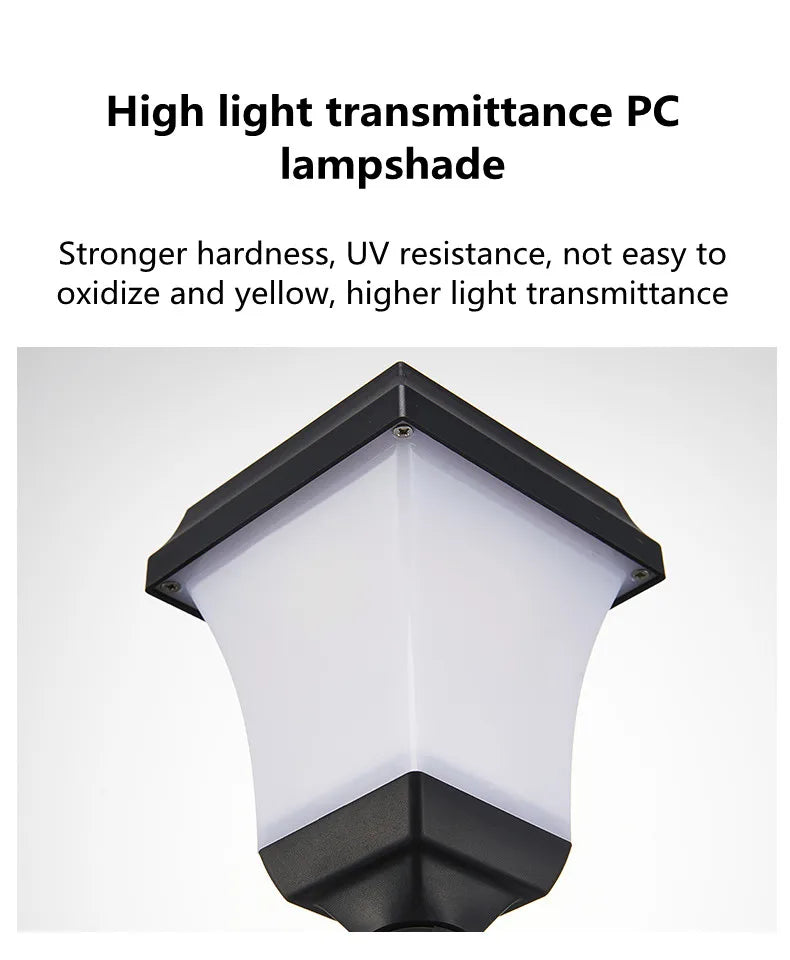 Solar Outdoor Square Wireless Mount Lights Waterproof Decorative for Garden Lawn Landscape Atmosphere Lamp Floor Yard Garden