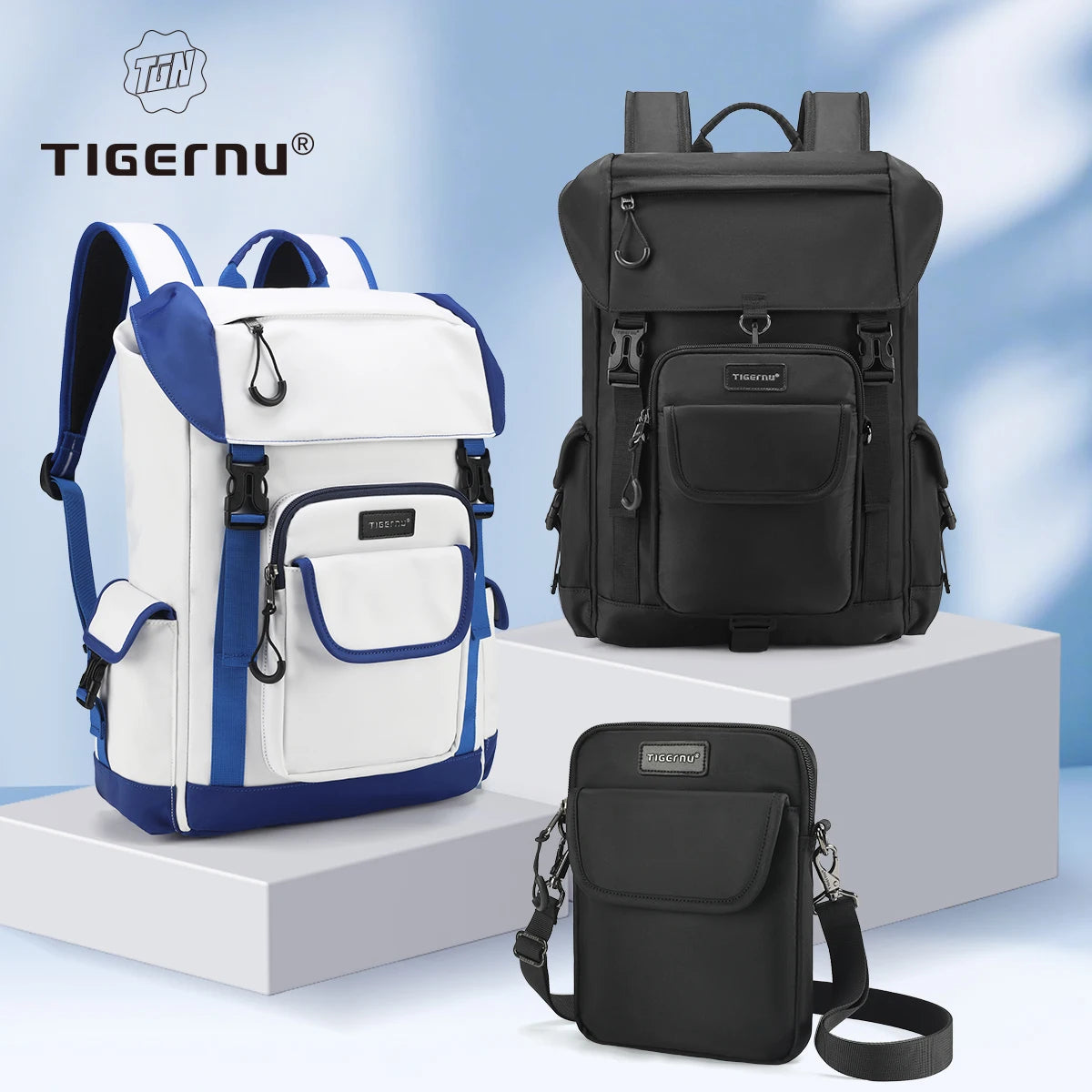 Tigernu Casual Backpack Men's Travel Backpack Bags For Laptop 15.6‘’ Fashion School Backpack Male Commuting Backpack Schoolbag