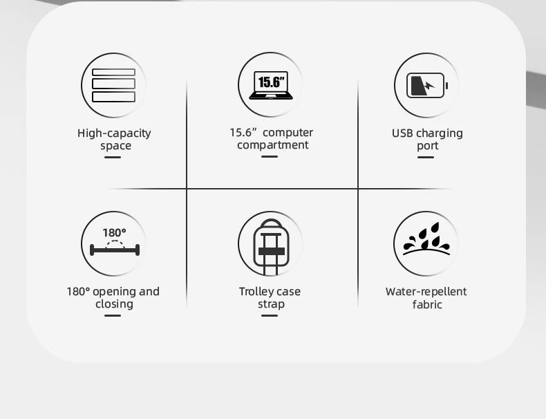 HK Business Backpack for Men 15.6 Inch Travel Laptop Backpack with USB Port Waterproof Computer Backpack Commute Casual Daypack