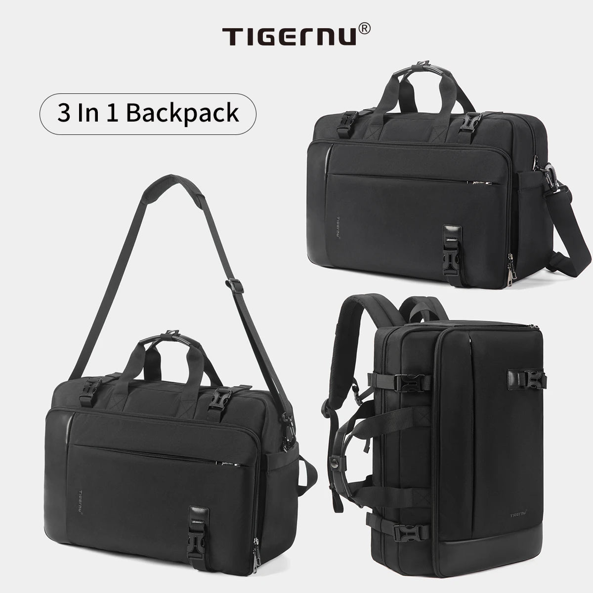 Tigernu Travel Backpack Men Handbags Laptop Backpack For 17inch Shoulder Bag Travel Bag 3 In 1 Bags For Men Schoolbags Knapsack
