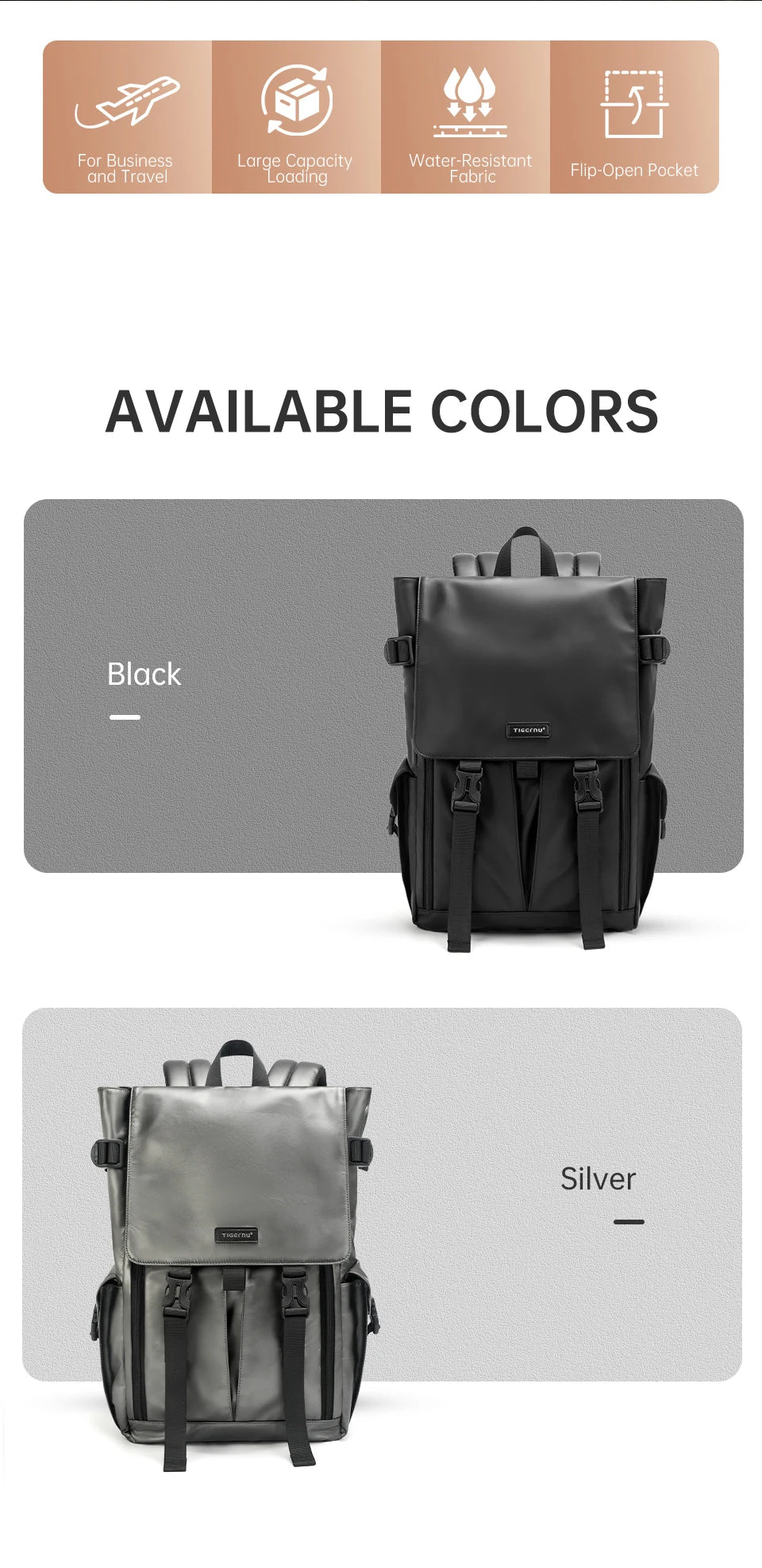 Tigernu Men‘s Backpack Youth School Backpacks Fashion Cabin Backpack For Men 15.6inch Laptop Backpacks Travel Mochilas Knapsack