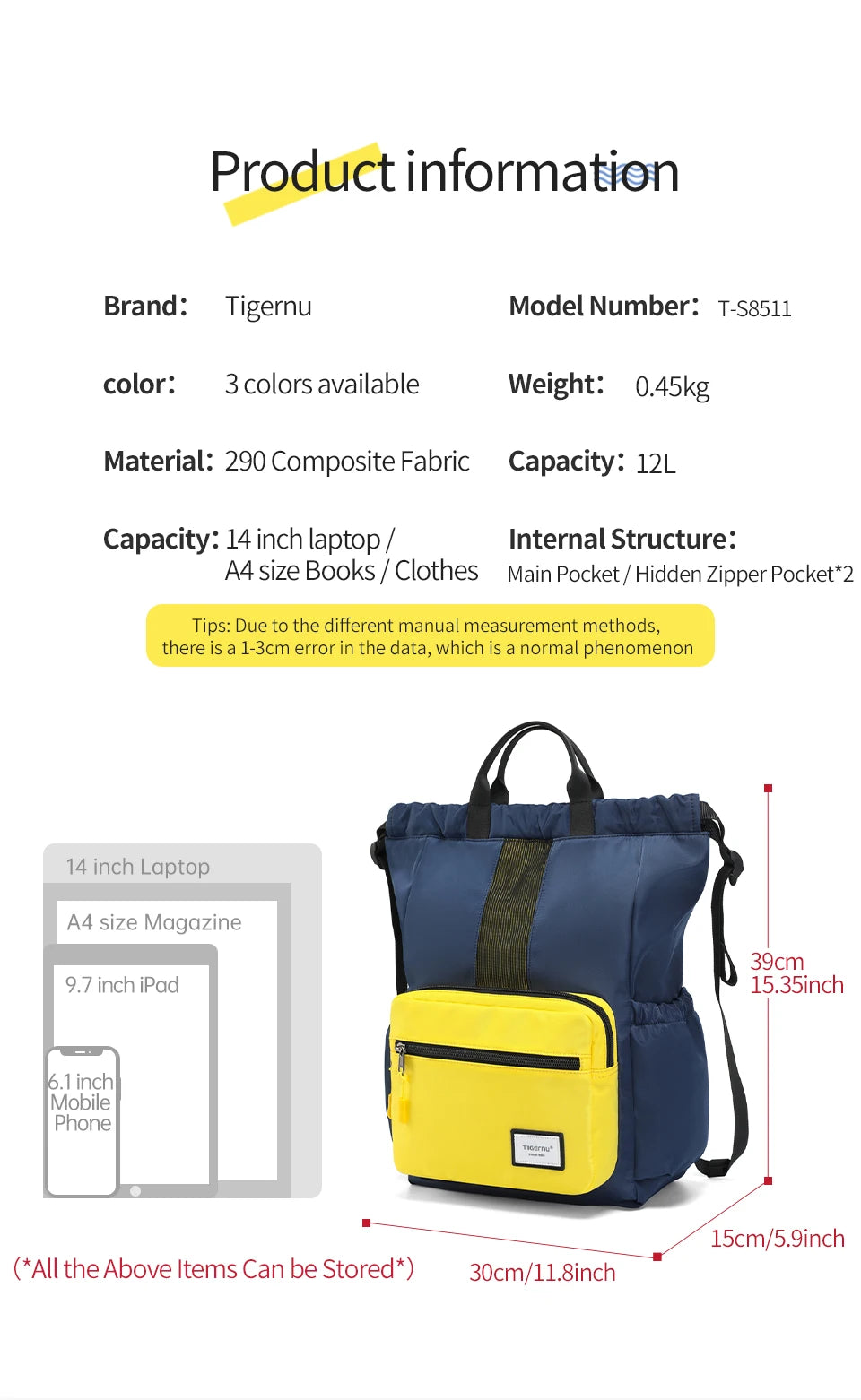 Tigernu Women Backpack Bags Foldable Backpacks Men Child Schoolbag 14'' Laptop Backpack Lightweight Travel Bags School Backpacks