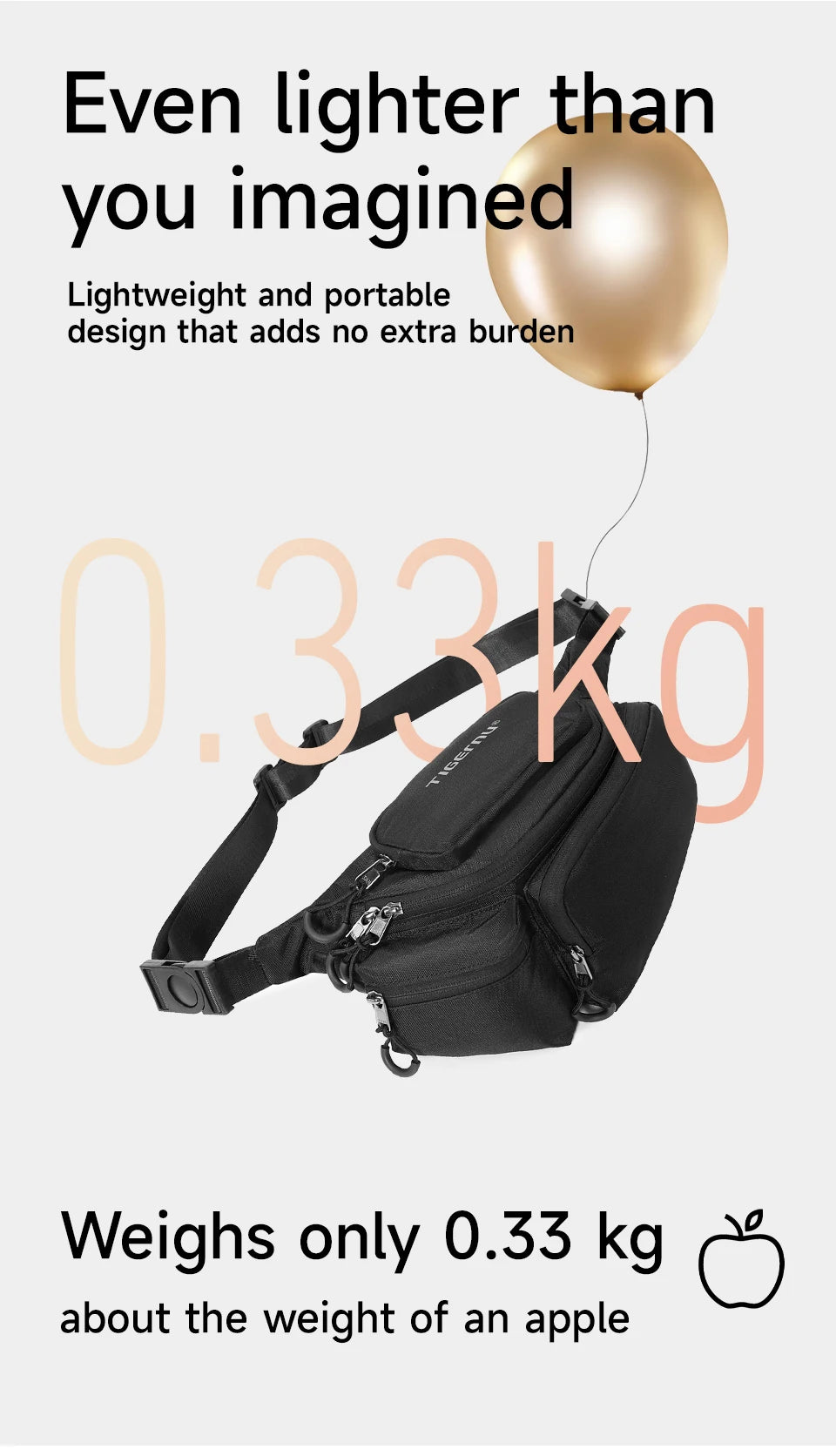 Tigernu Chest Bags Men's Shoulder Bag Fanny Packs For Men Hip Sack Crossbody Bag Men Sling Bag Men's Breasts Tactical Bags Male