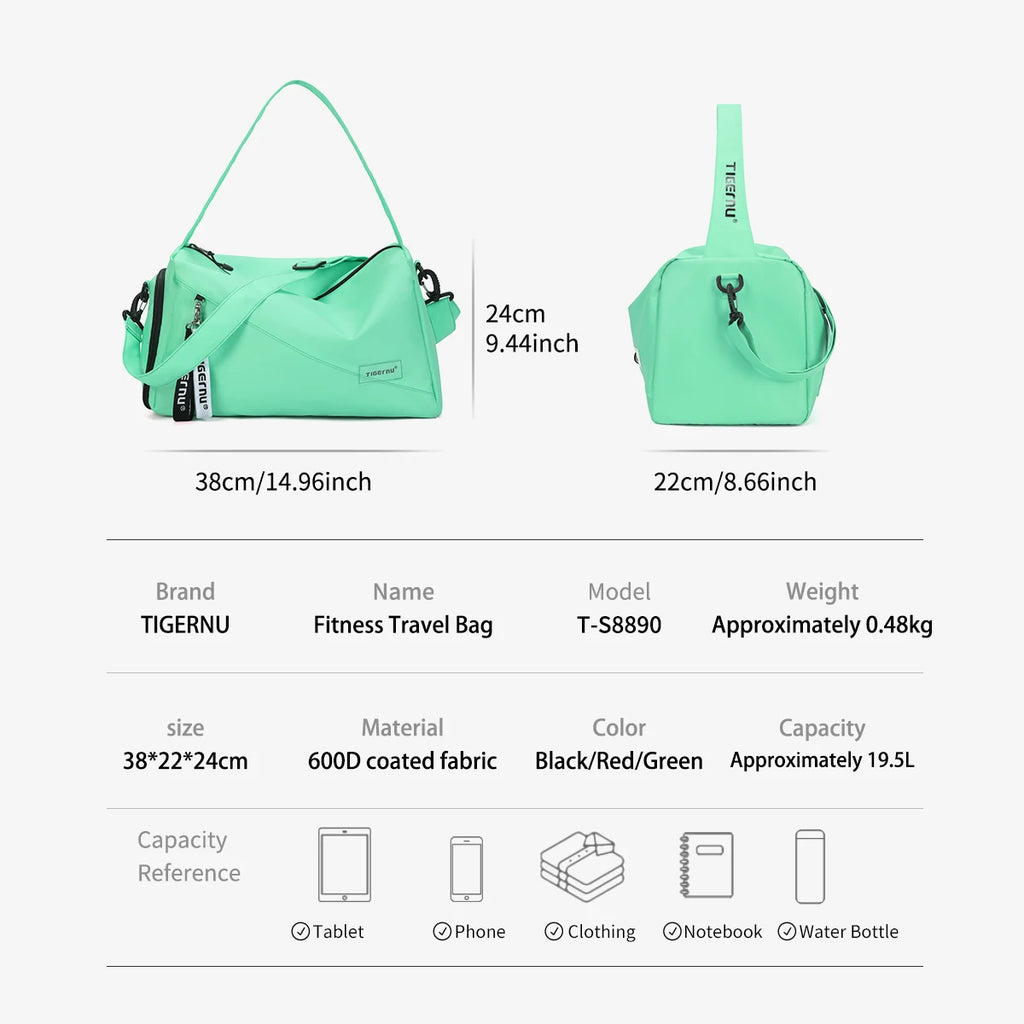 Tigernu Women Bags Travel Bags For Women Handbag Lightweight Sport Bags Female Duffle Bag Girls Crossbody Bag Men Shoulder Bag