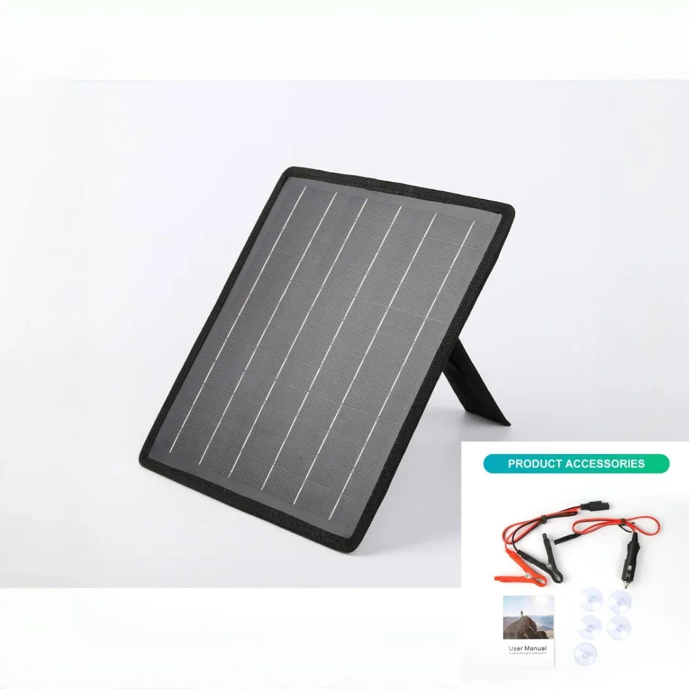 50W Solar Panel Trickle Charger For Car Battery Solar Battery Maintainer Car Truck Boat RV Motorcycle Marine Trailer Power Bank