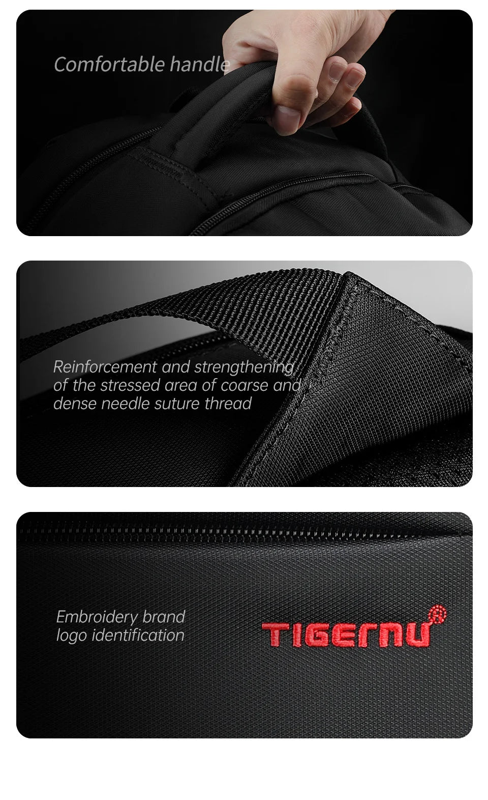 Tigernu Anti-theft Backpacks Large Capacity Bag 15.6 17 19inch Laptop Backpack For Men Travel Backpack Women Bag Female Knapsack