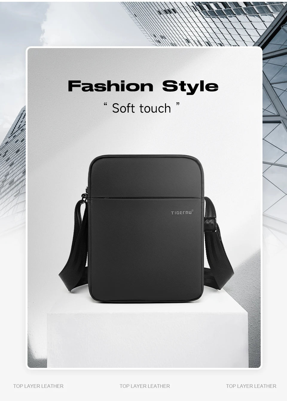 Tigernu Shoulder Bags For Men Messenger Bags For TPU Crossbody Bags Male Fashion Bag For 9.7inch Ipad Bags Travel Mini Bag Sling