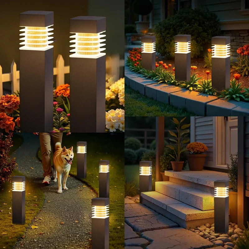 Solar Path Lamp LED Outdoor Garden Lawn Decor Lantern for Patio Balcony Yard Walk Solar Lights