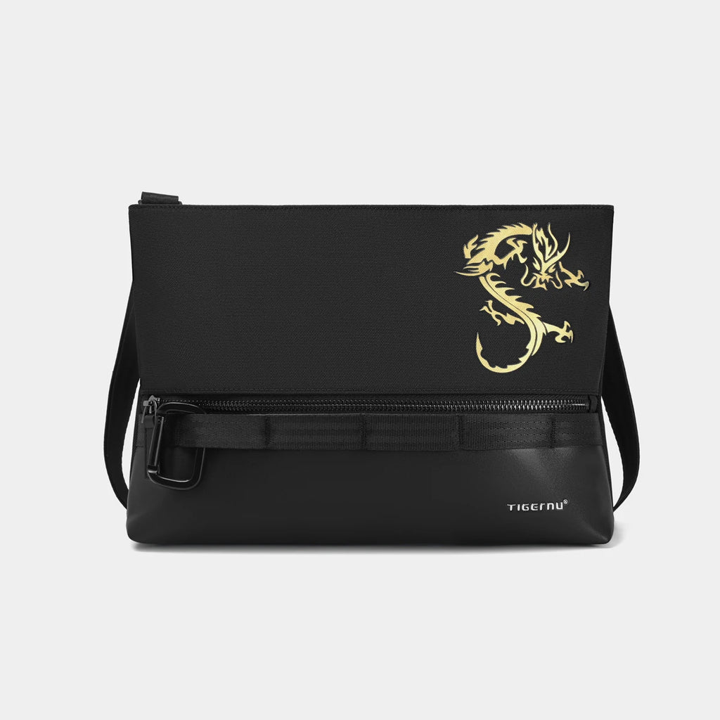 Tigernu Chinese Style Crossbody Bags For Men 9.7inch Tablet Shoulder Bags Mini Light-weight Travel Bags For Men Dragon Series