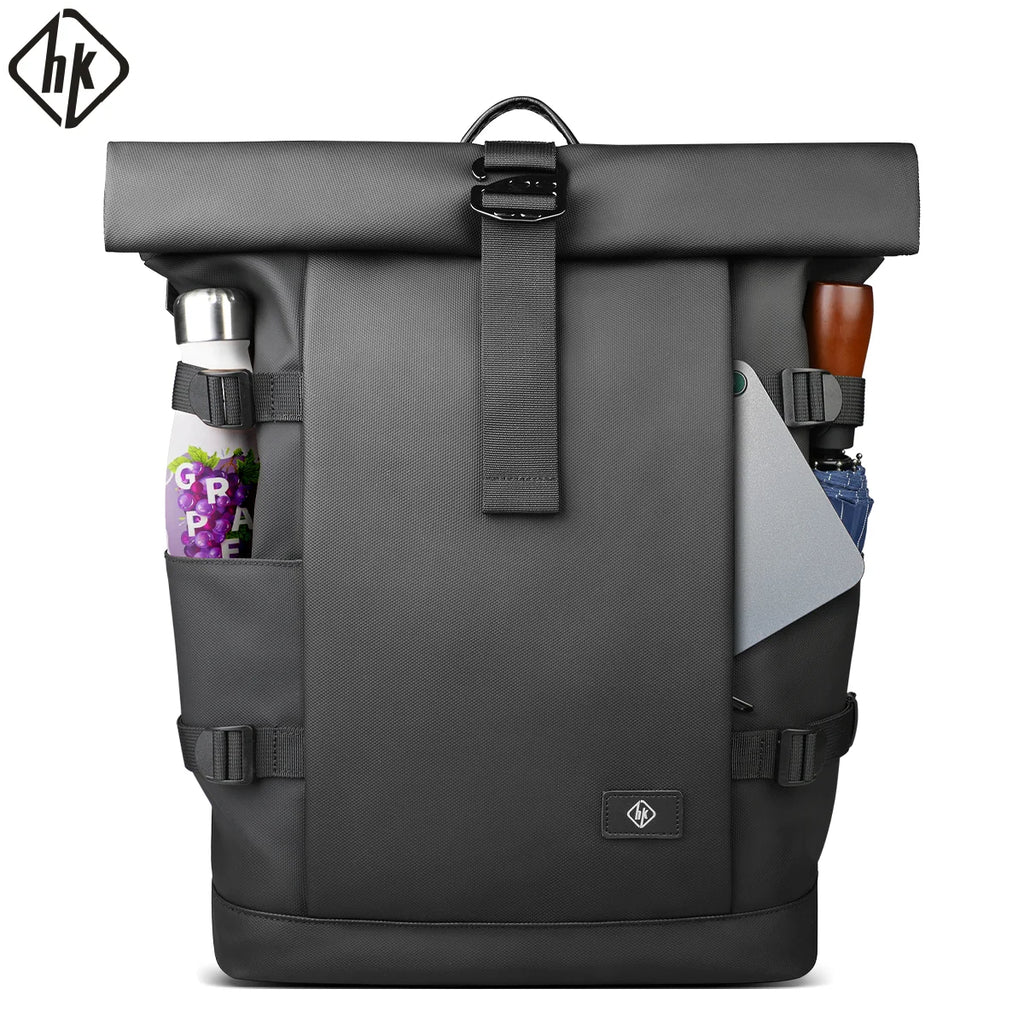 HK Expandable Travel Backpack for Men Large Capacity Hiking Rucksack Waterproof 17 inch Laptop Backpack Men's School Bag Daypack